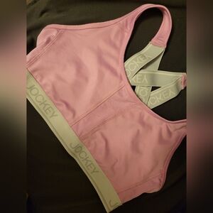 Jockey Pink Strappy Sports Bra Large